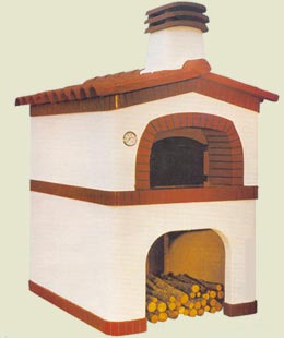 Wood oven brick garden